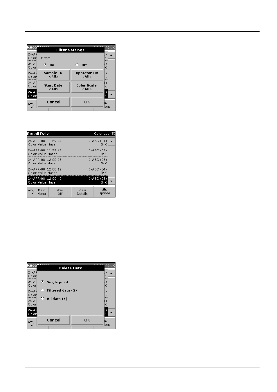 3 send data from the data log, Standard operations | ALTANA LCM III User Manual | Page 28 / 234