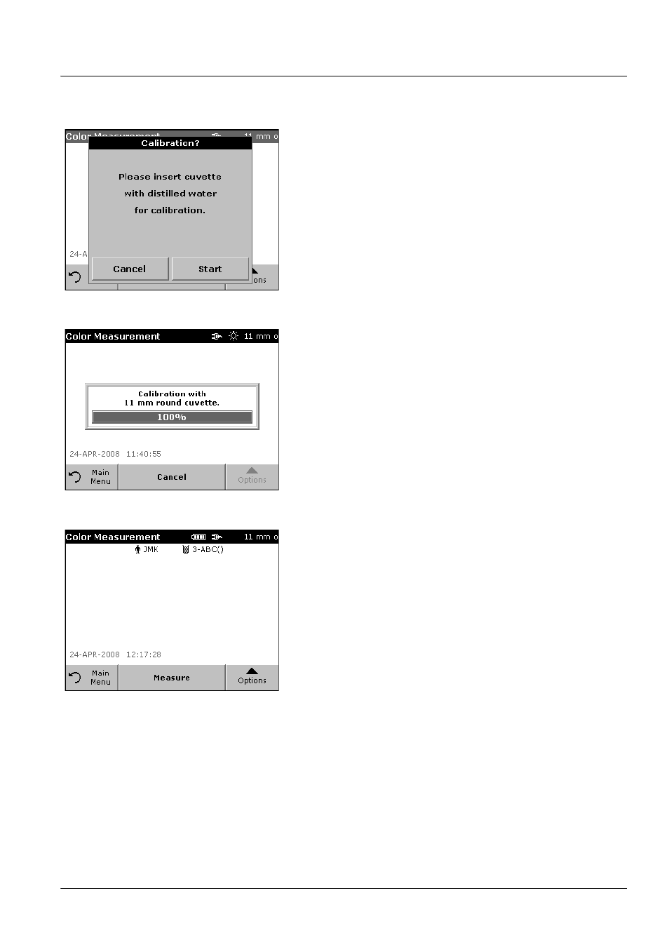 1 take a color measurement, Standard operations 5.5.1 take a color measurement | ALTANA LCM III User Manual | Page 32 / 234