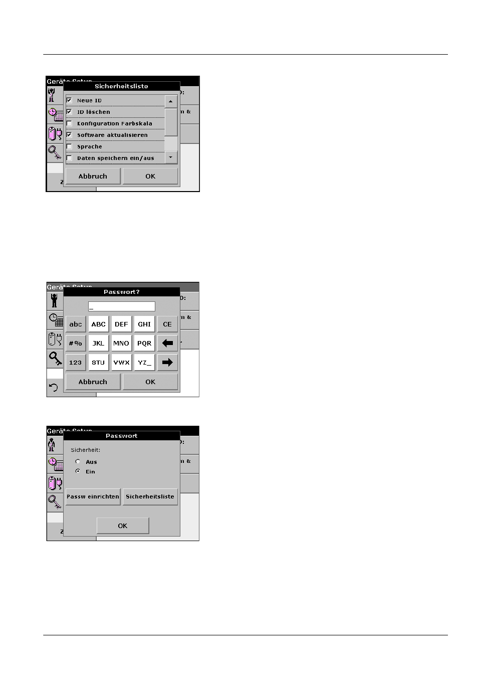 1 deaktivieren eines passworts, Standardfunktionen | ALTANA LCM III User Manual | Page 84 / 234