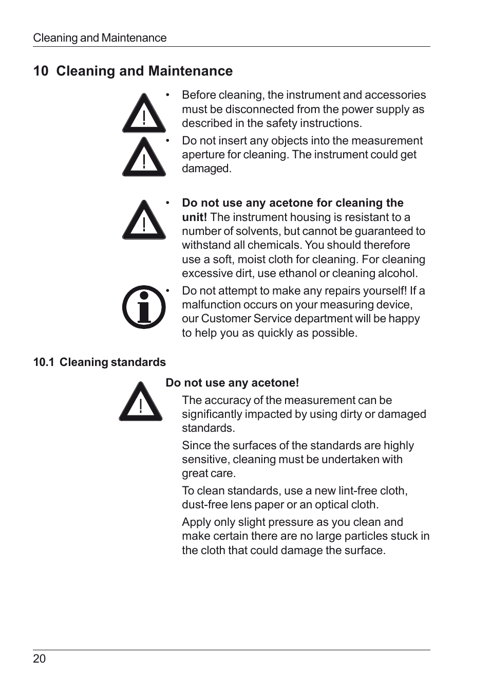 10 cleaning and maintenance | ALTANA BYK-mac i ROBOTIC Manual User Manual | Page 21 / 26