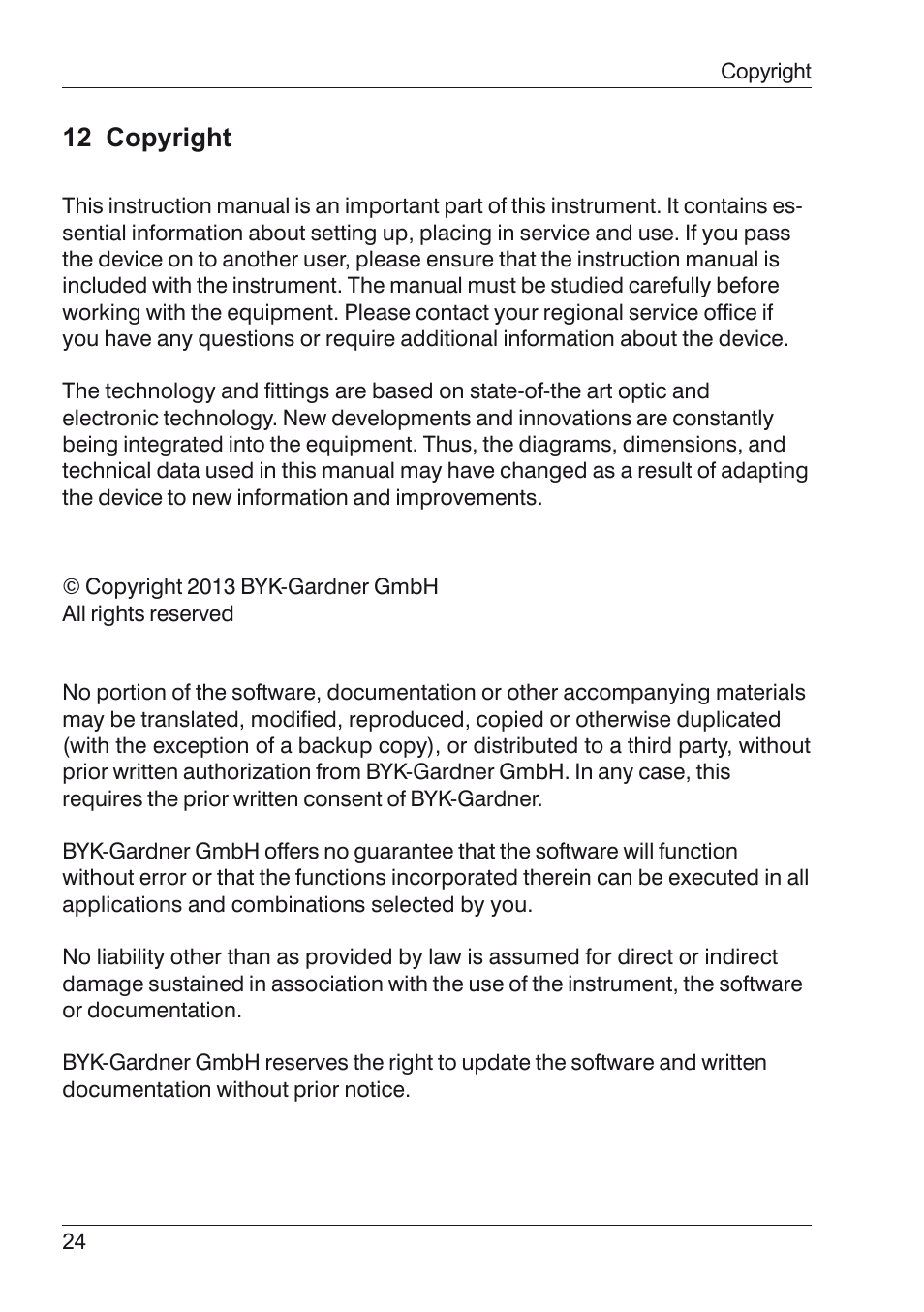 12 copyright | ALTANA BYK-mac i ROBOTIC Manual User Manual | Page 25 / 26