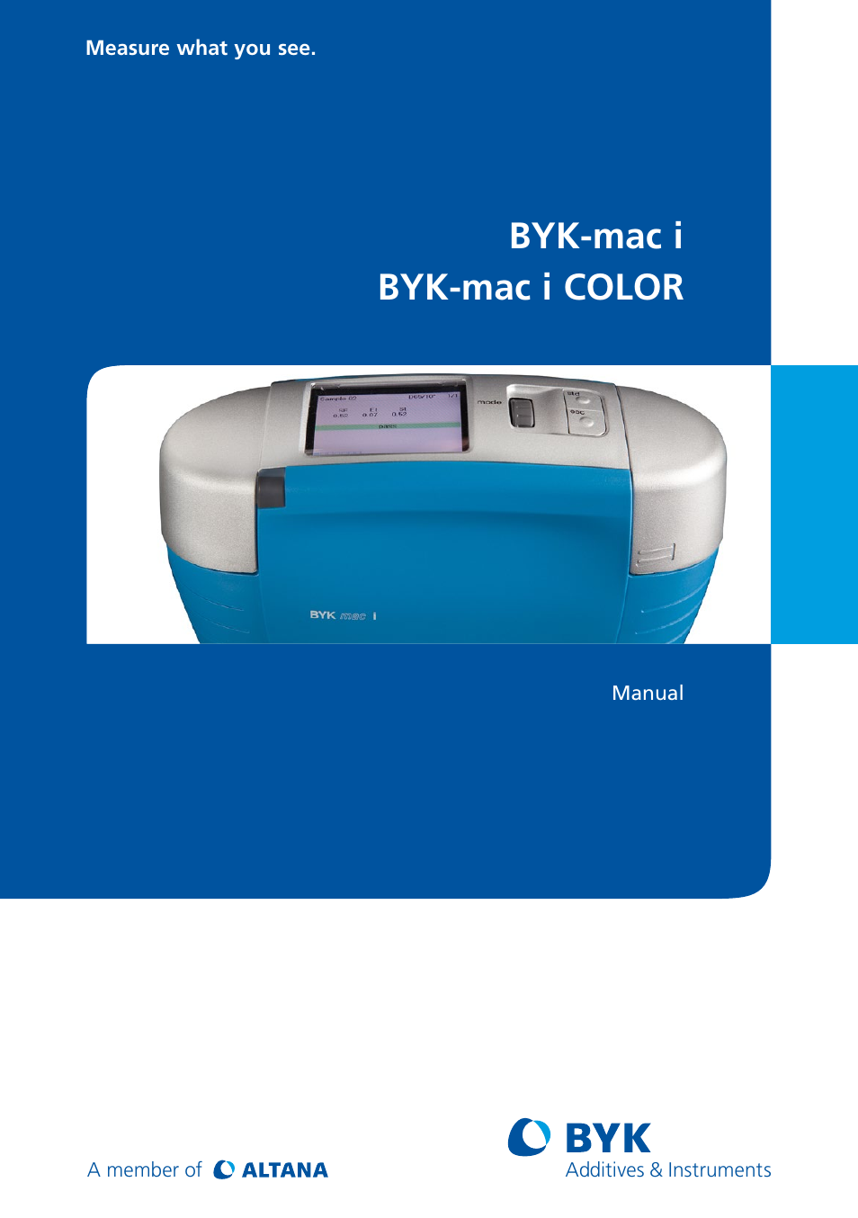ALTANA BYK-mac i COLOR Manual User Manual | 61 pages