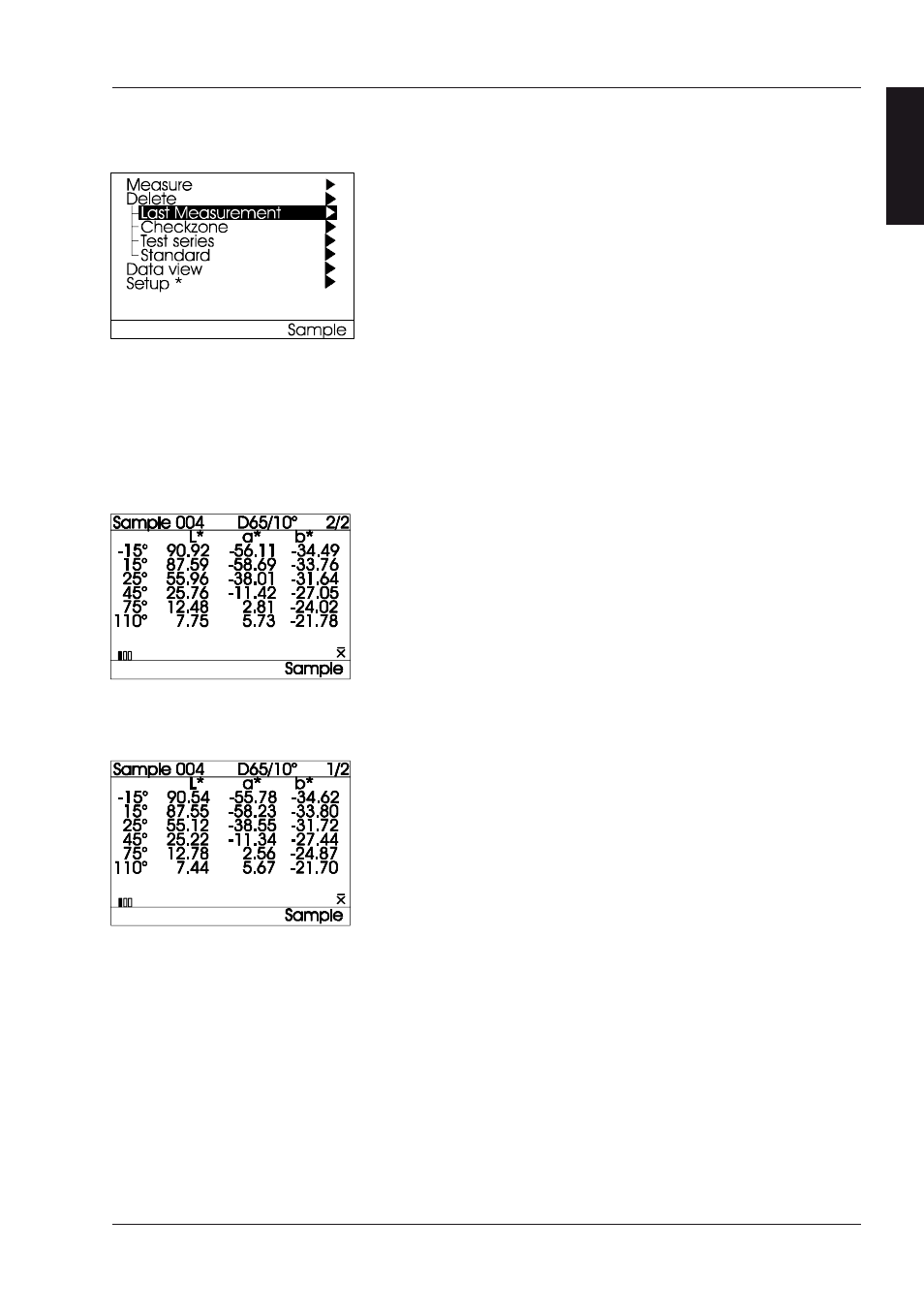 Delete, 1 last measurement | ALTANA BYK-mac Manual User Manual | Page 34 / 64