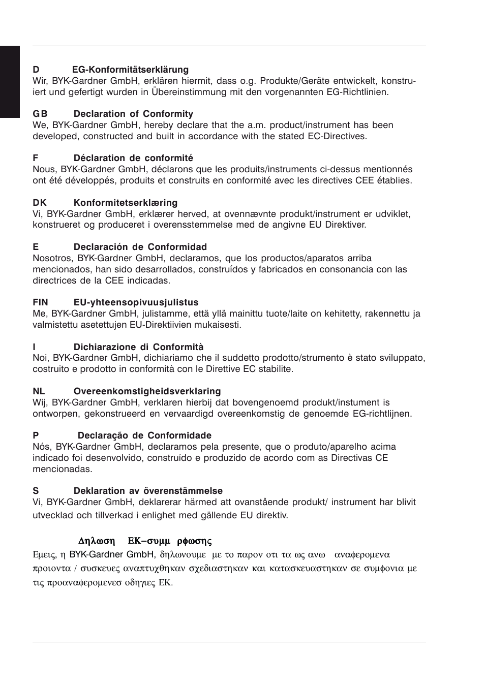 62 english, Ec declaration of conformity | ALTANA BYK-mac Manual User Manual | Page 63 / 64