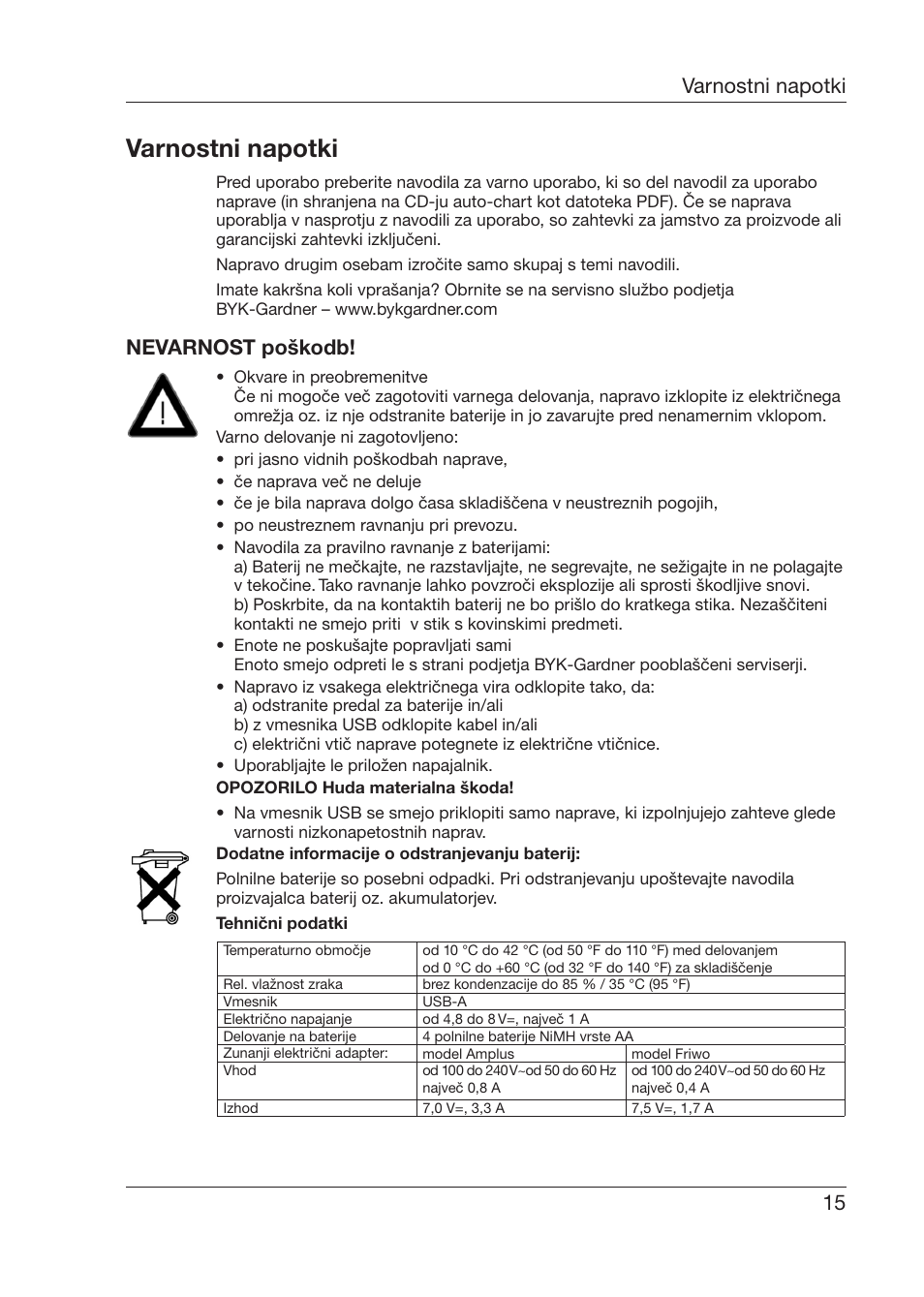 Varnostni napotki, 15 varnostni napotki, Nevarnost poškodb | ALTANA 6345 User Manual | Page 16 / 26