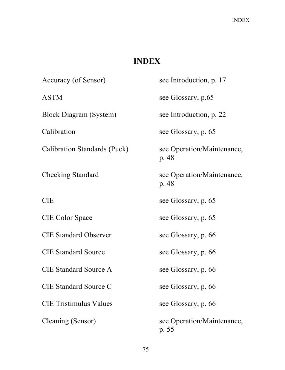Index | ALTANA Color-View User Manual | Page 64 / 75