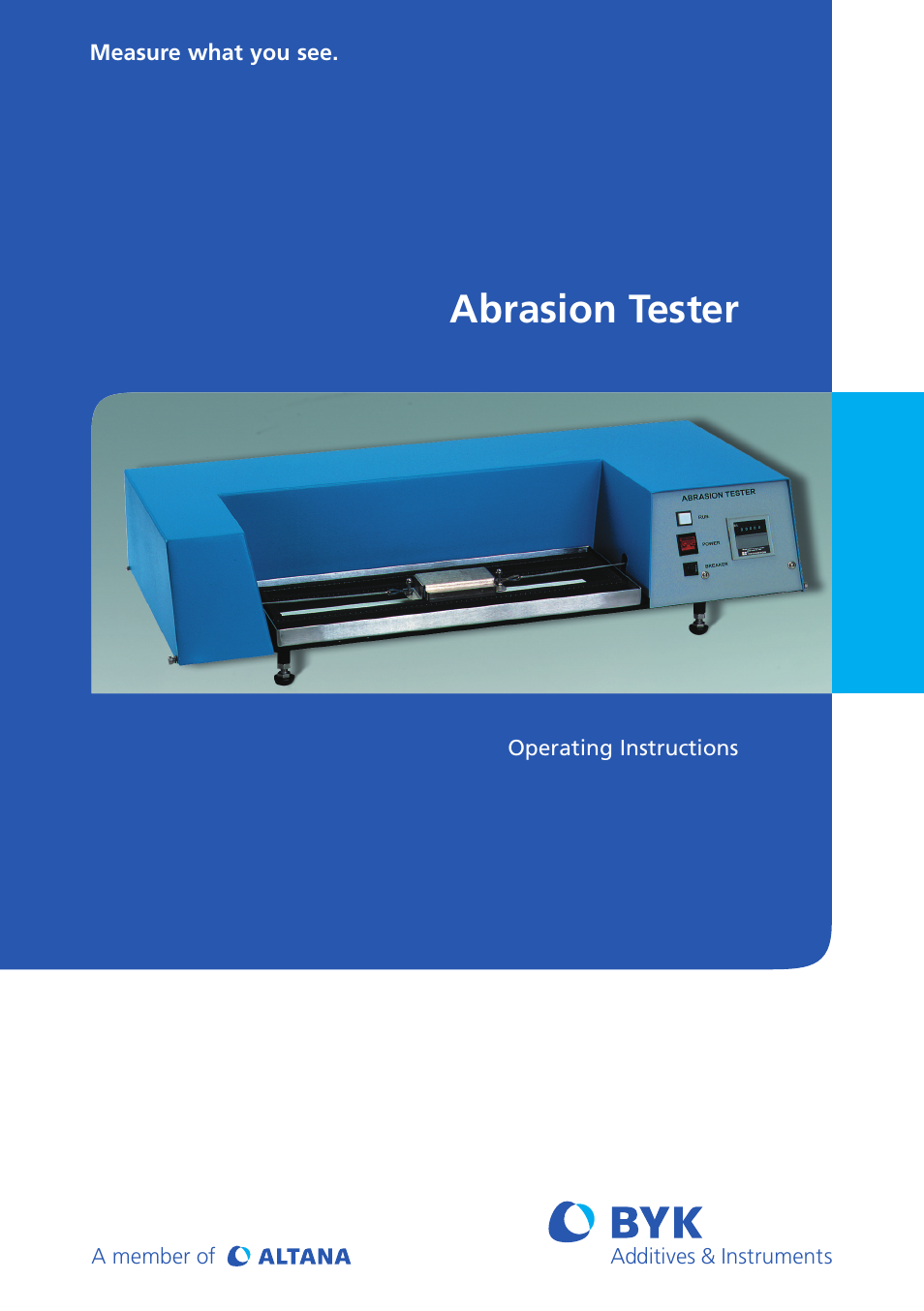 ALTANA Abrasion Tester User Manual | 30 pages