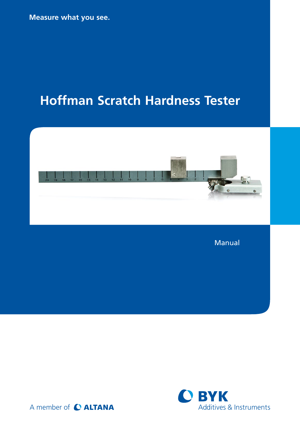 ALTANA Hoffman Scratch Hardness Tester Manual User Manual | 10 pages