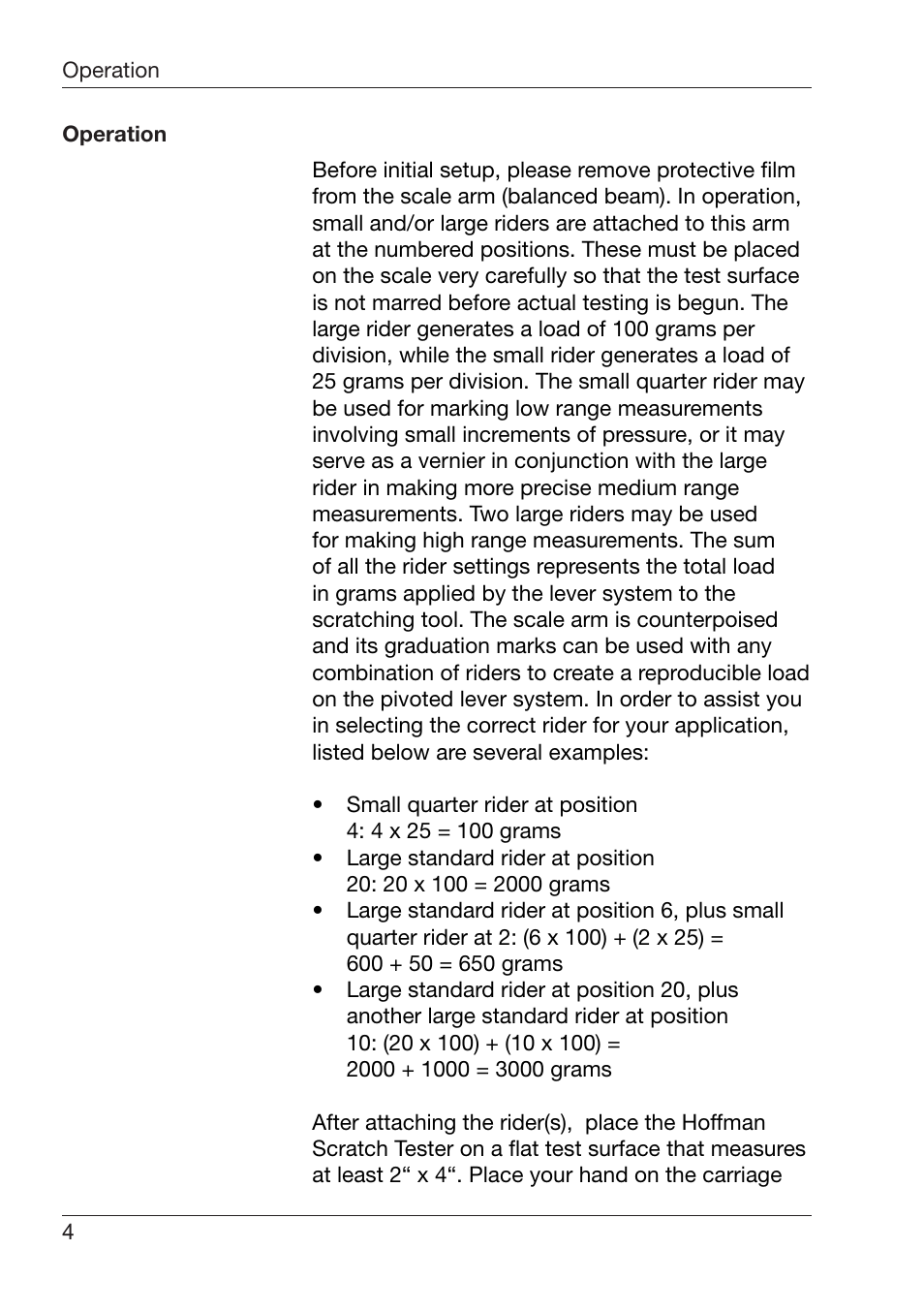 ALTANA Hoffman Scratch Hardness Tester Operating Instructions User Manual | Page 5 / 8