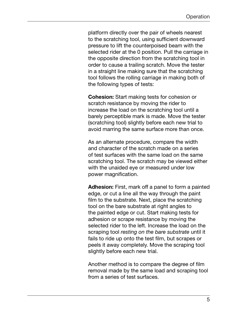 ALTANA Hoffman Scratch Hardness Tester Operating Instructions User Manual | Page 6 / 8