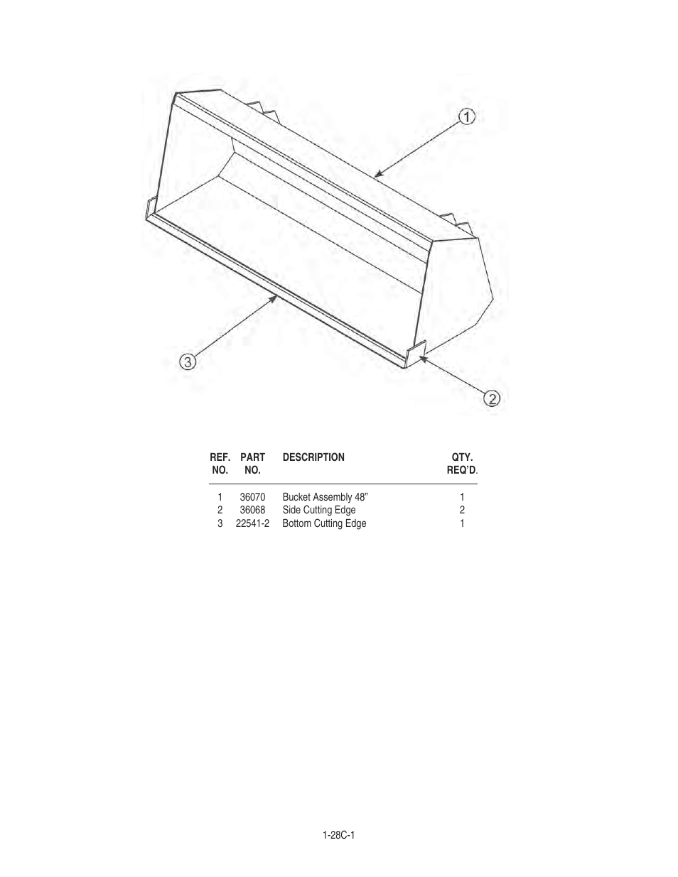 Bucket assembly | Bush Hog 1747 User Manual | Page 13 / 30