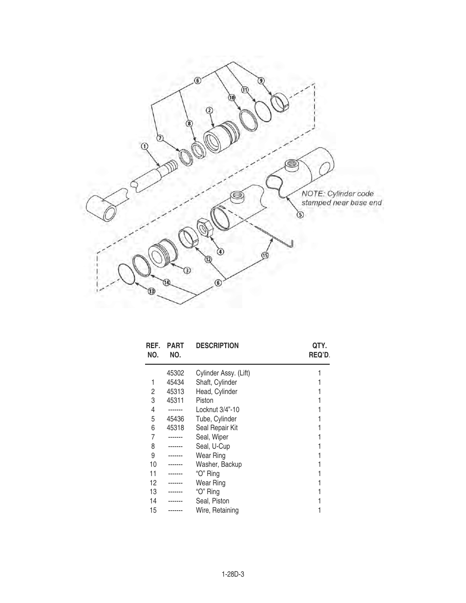 Hydraulic cylinder - lift | Bush Hog 1747 User Manual | Page 17 / 30