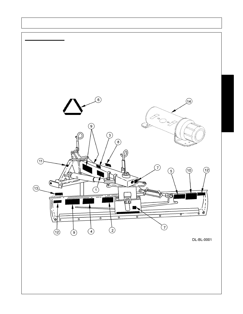 Decal location -9, Safety | Bush Hog 00786976C User Manual | Page 13 / 60