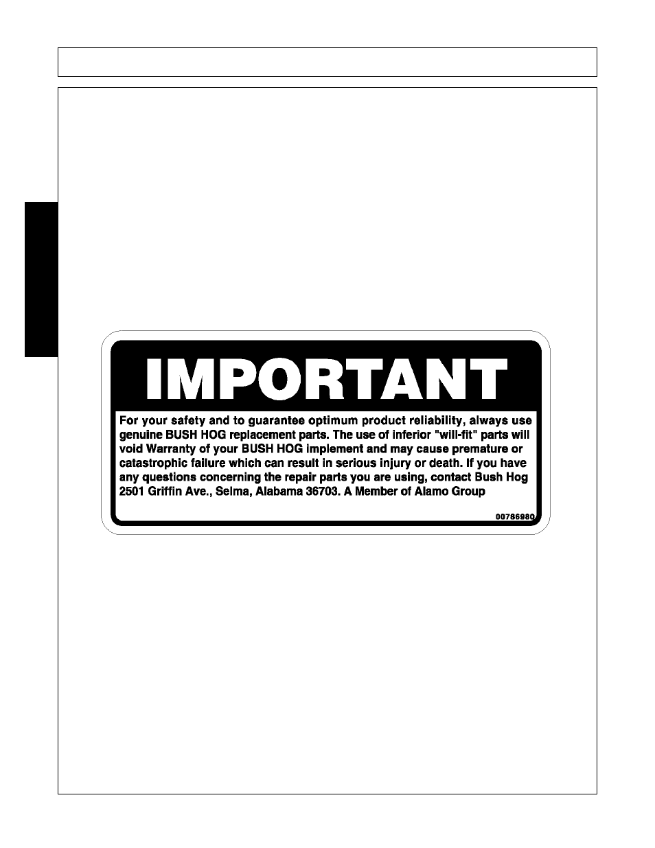 Introduction | Bush Hog 00786976C User Manual | Page 24 / 60