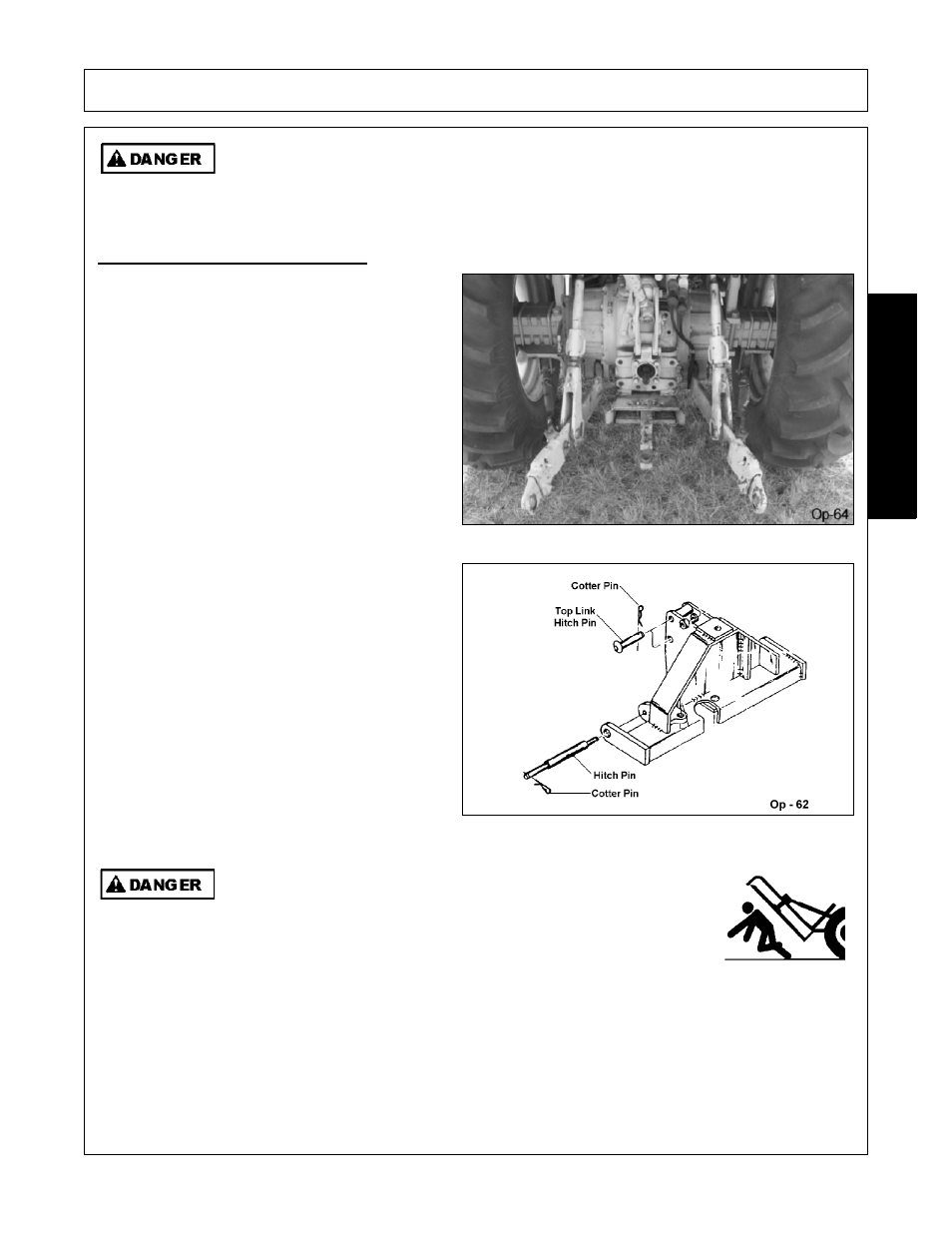 1 connecting the rear blade, Connecting the rear blade -9, Operation | Opera t ion | Bush Hog 00786976C User Manual | Page 39 / 60