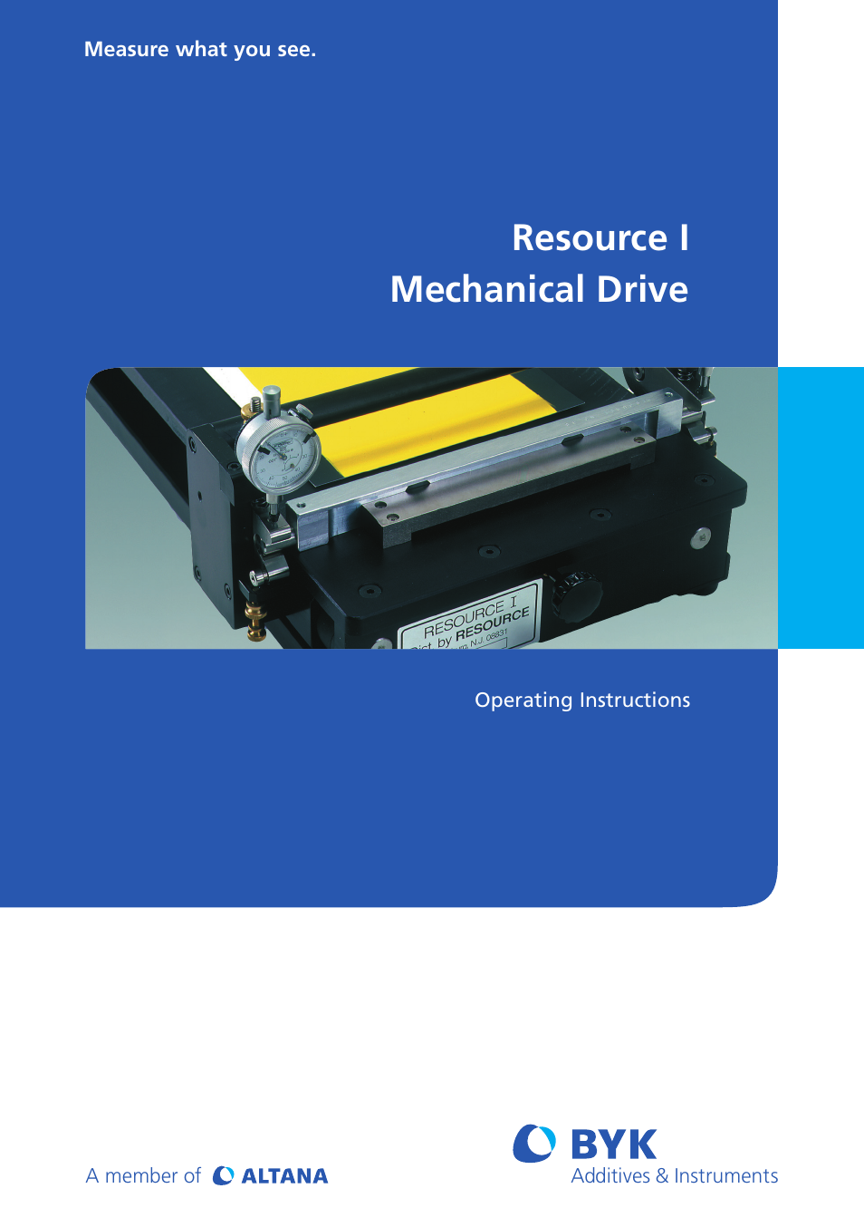 ALTANA Resource I Mechanical Drive User Manual | 8 pages