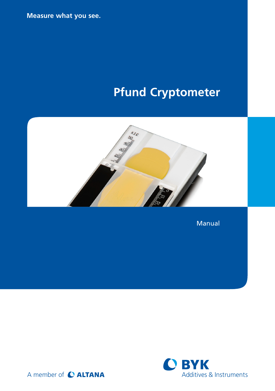 ALTANA Pfund Cryptometer User Manual | 9 pages