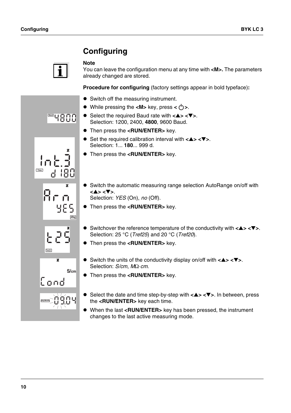 Configuring, T 3 n 1, Nr a | 2 5 t, 81 s e y, Dn o c | ALTANA LC 3 User Manual | Page 10 / 60