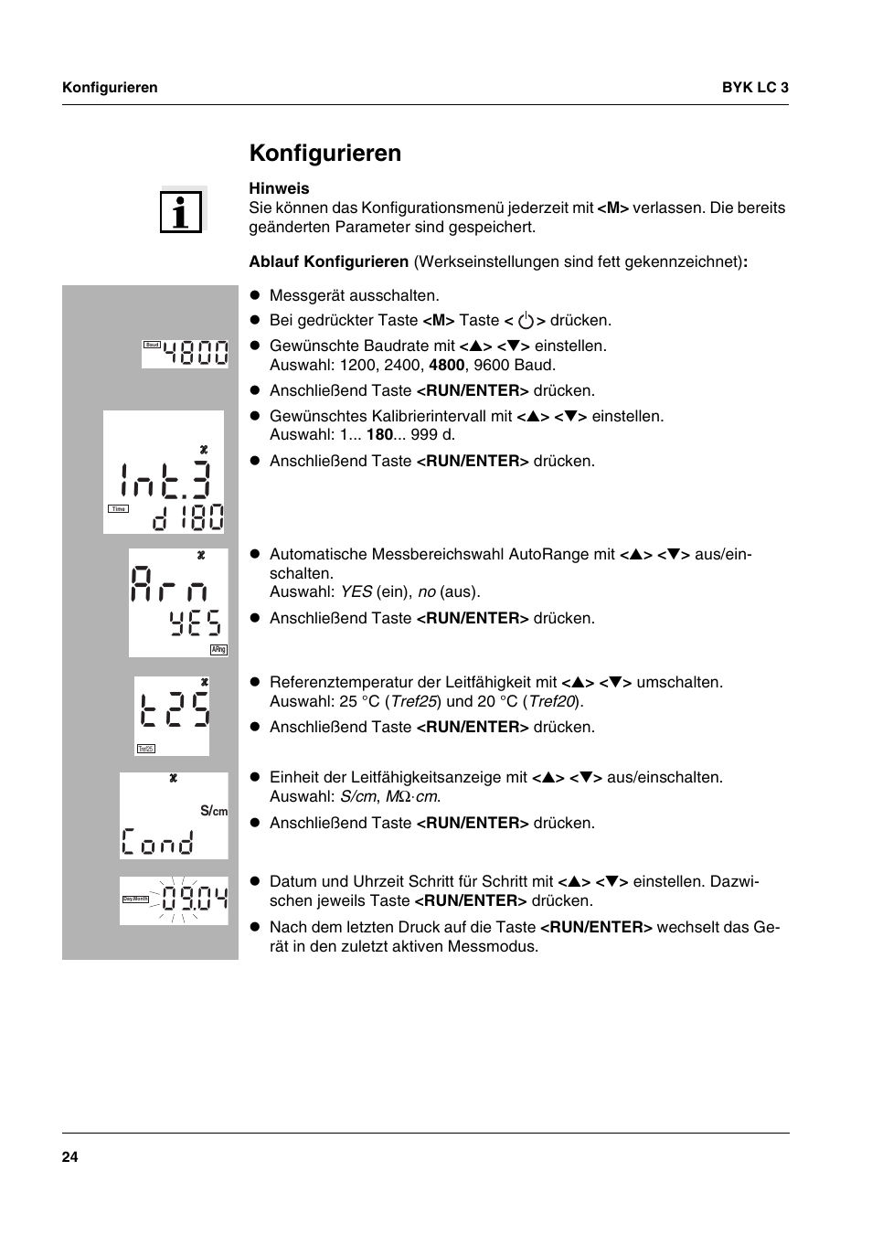 Konfigurieren, Configuration, Configurar | T 3 n 1, Nr a, 2 5 t, 81 s e y, Dn o c | ALTANA LC 3 User Manual | Page 24 / 60