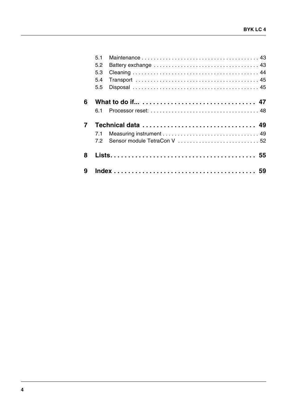 ALTANA LC 4 User Manual | Page 4 / 61