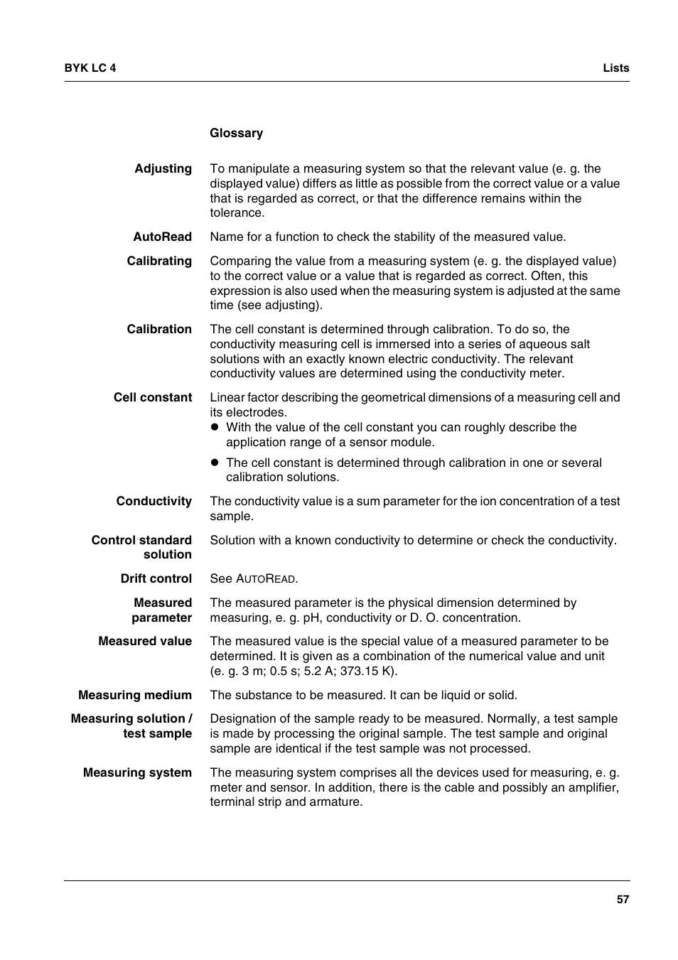 ALTANA LC 4 User Manual | Page 57 / 61