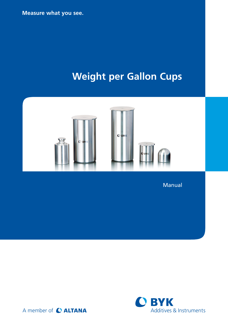 ALTANA Weight per Gallon Cups User Manual | 8 pages