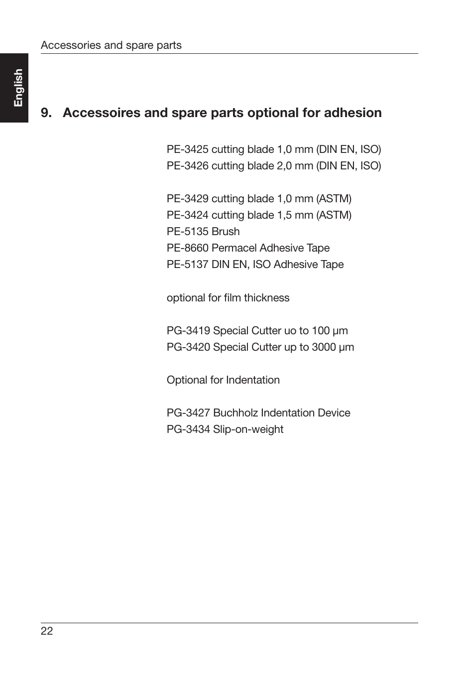 Accessoires and spare parts optional for adhesion | ALTANA Byko-Cut Universal Manual User Manual | Page 23 / 38