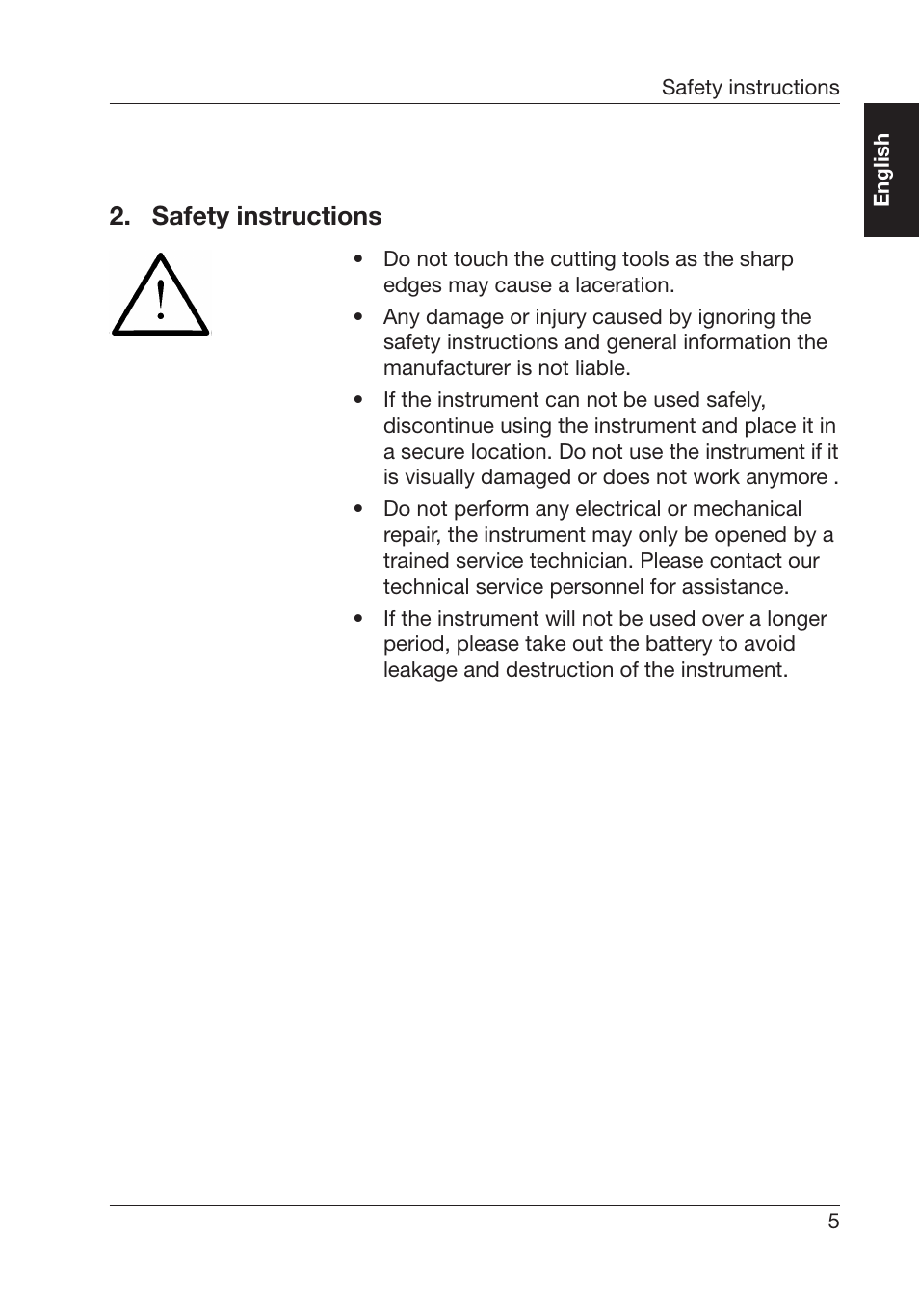 Safety instructions | ALTANA Byko-Cut Universal Manual User Manual | Page 6 / 38