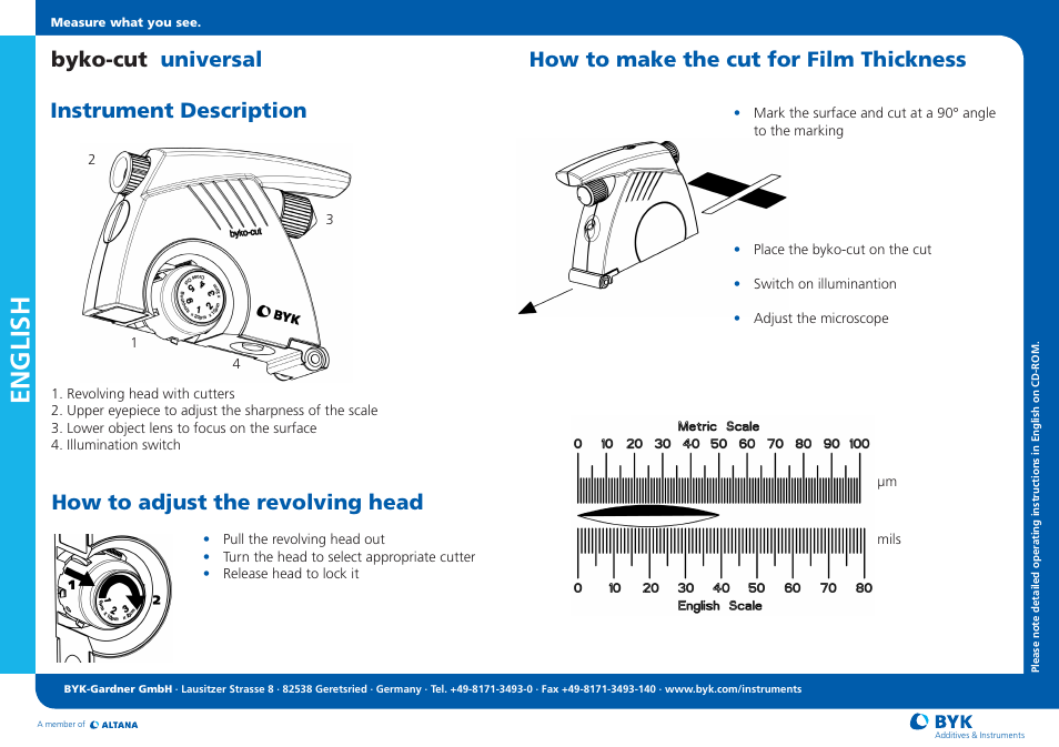 ALTANA Byko-Cut Universal Short Instructions User Manual | 4 pages