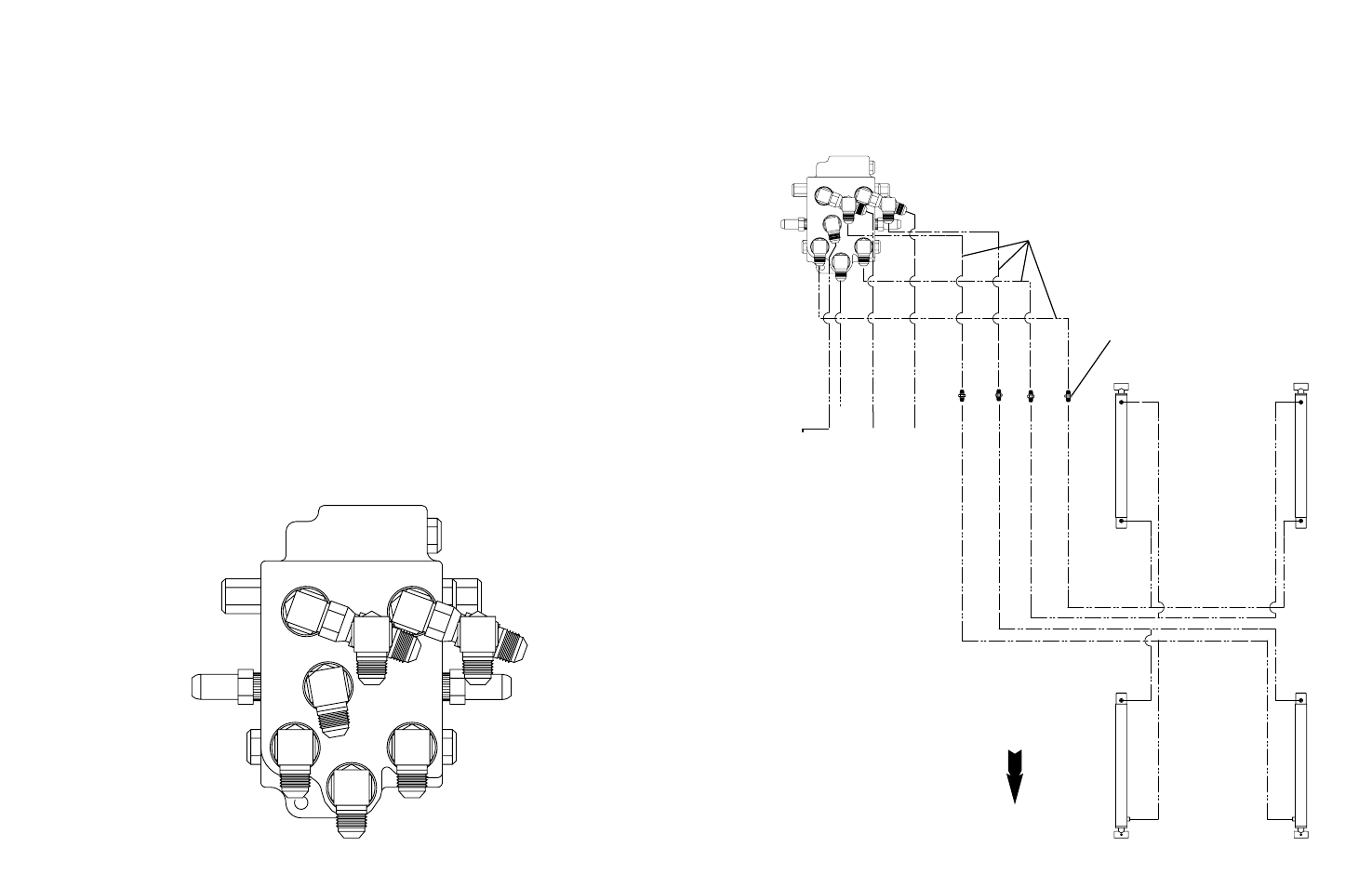 Front, Plumbing instructions | Bush Hog 6045 User Manual | Page 50 / 56