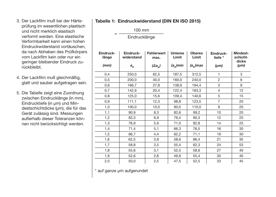 ALTANA Buchholz Indentation Tester Operating Instructions User Manual | Page 14 / 39