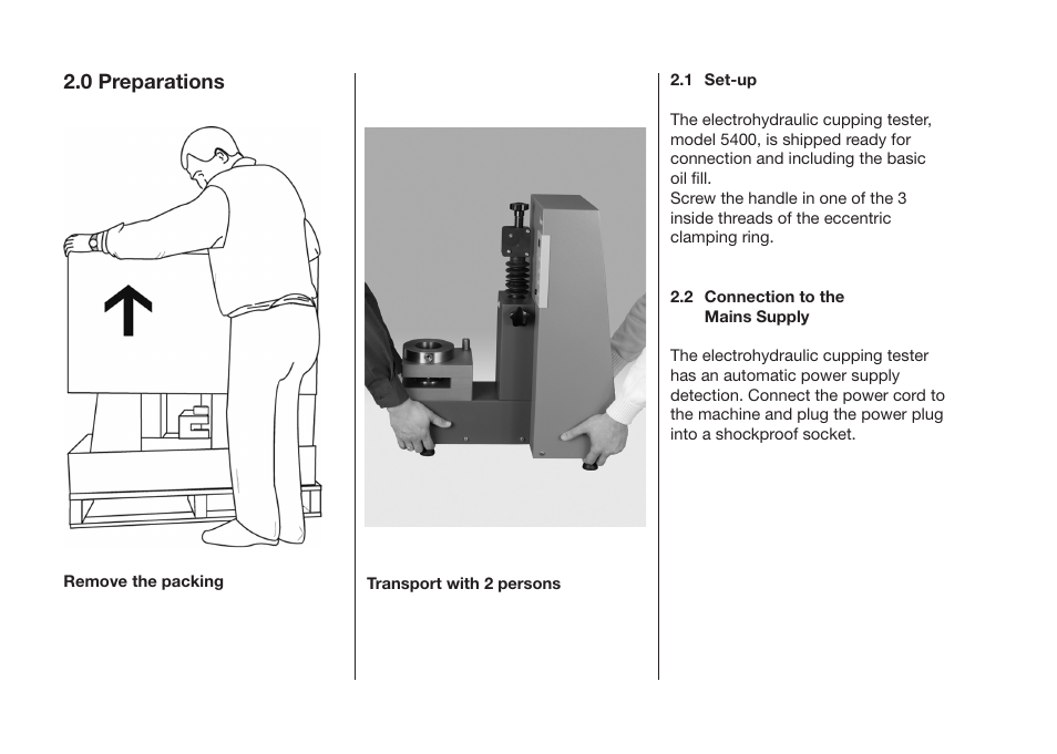 0 preparations | ALTANA Cupping Tester User Manual | Page 25 / 68