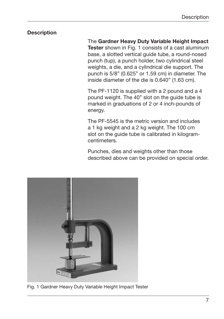 ALTANA Heavy-Duty Impact Tester User Manual | Page 8 / 14