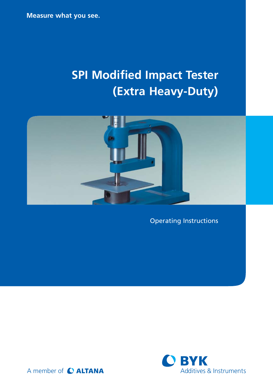 ALTANA SPI Modifi ed Impact Tester User Manual | 18 pages