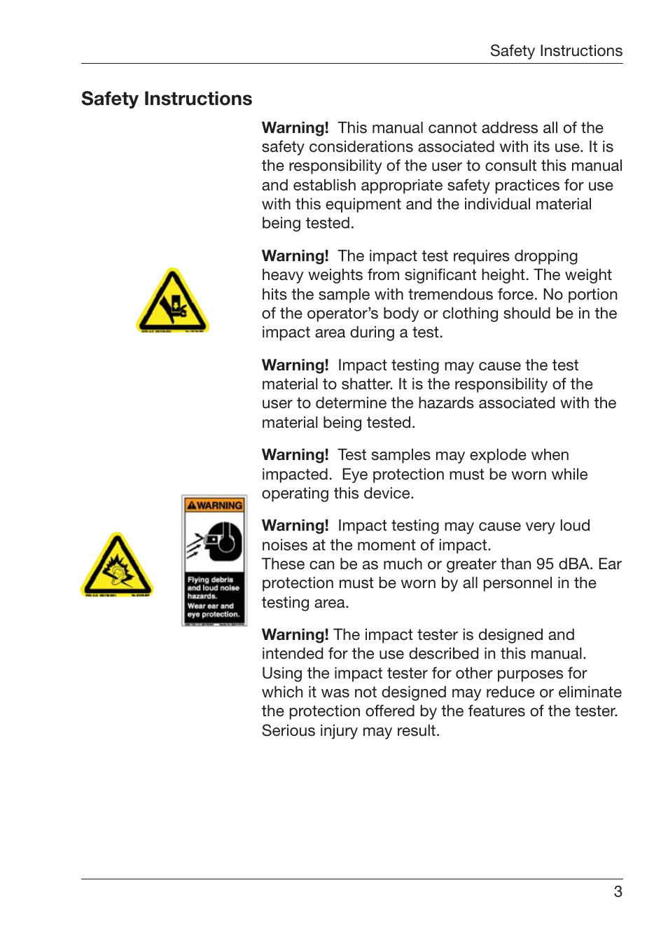 3afety¬)nstructions | ALTANA SPI Modifi ed Impact Tester User Manual | Page 4 / 18
