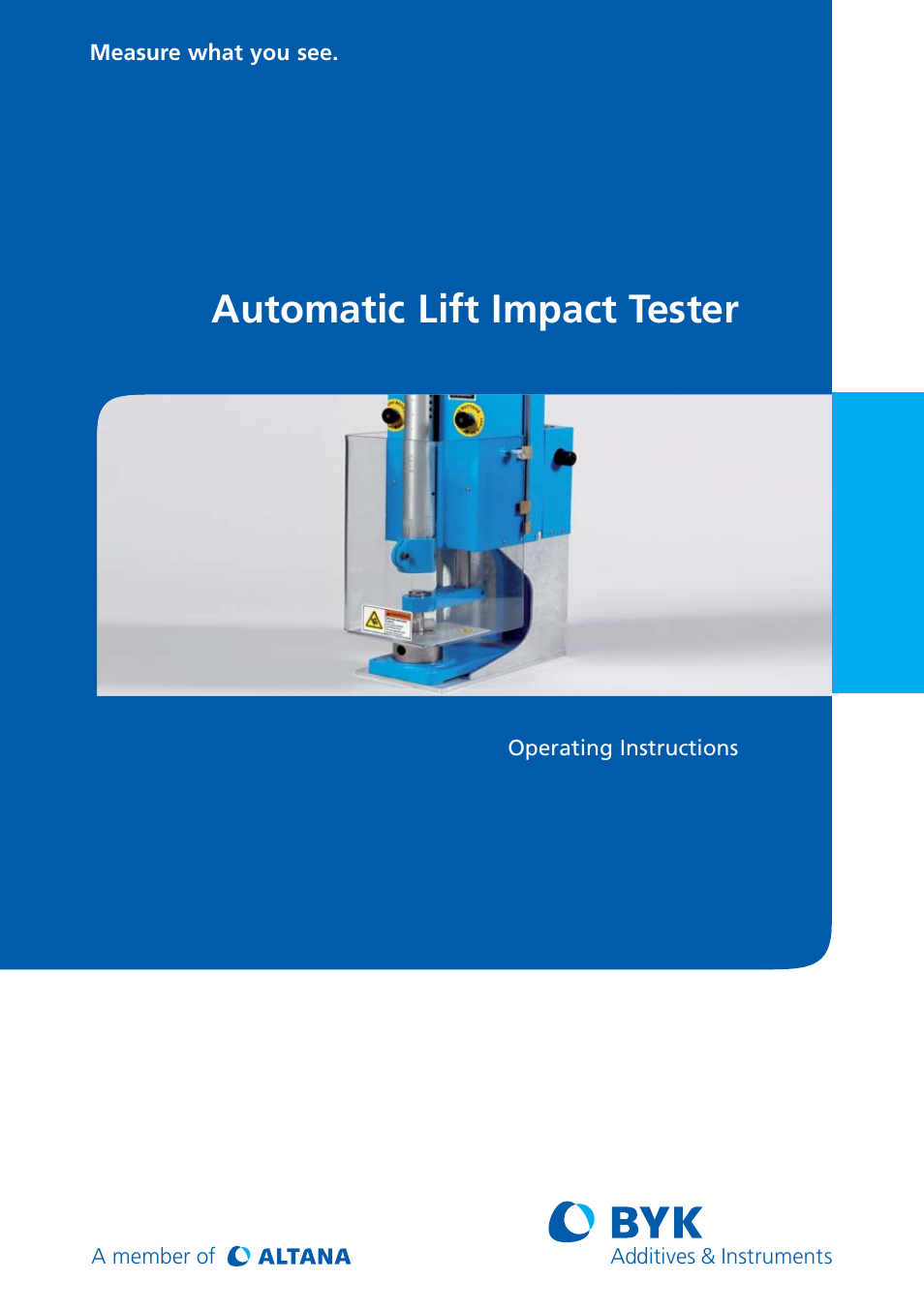 ALTANA Automatic Lift Impact Tester User Manual | 24 pages