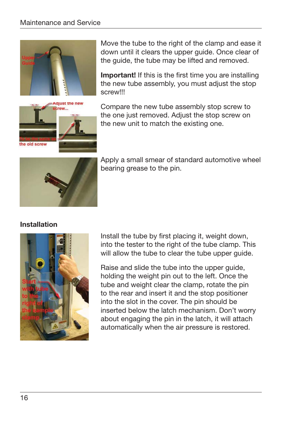 ALTANA Automatic Lift Impact Tester User Manual | Page 17 / 24