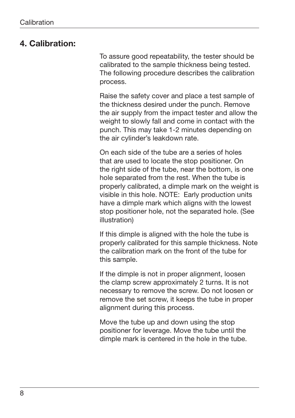 Alibration | ALTANA Automatic Lift Impact Tester User Manual | Page 9 / 24