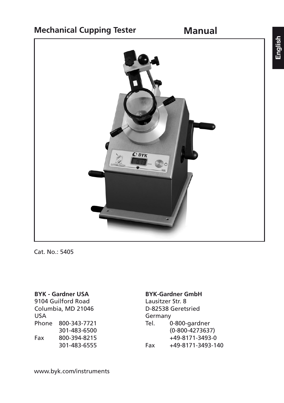 Manual, Mechanical cupping tester | ALTANA Mechanical Cupping Tester User Manual | Page 2 / 18