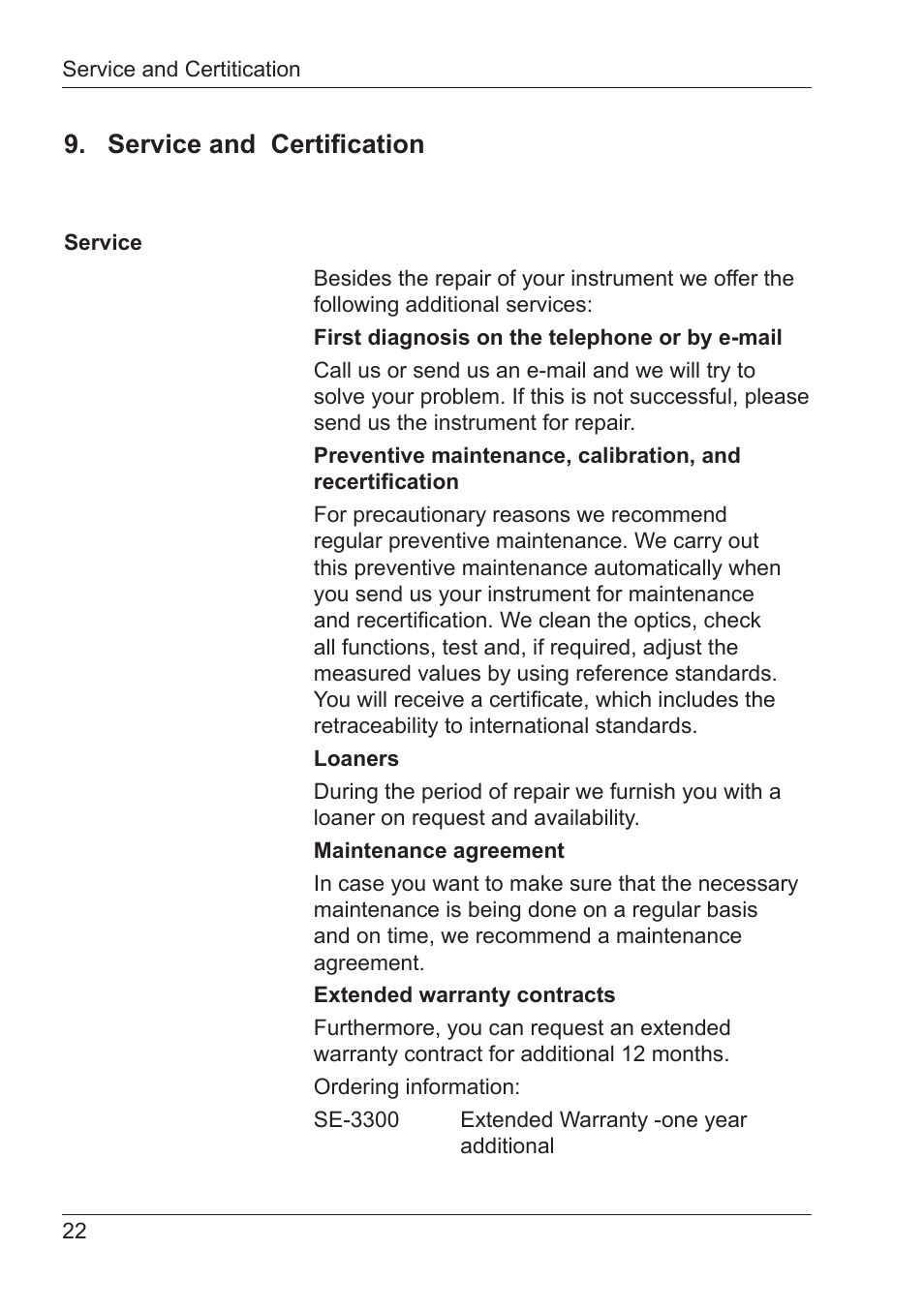 Service and certification | ALTANA Temp-Gard 12p Manual User Manual | Page 23 / 26