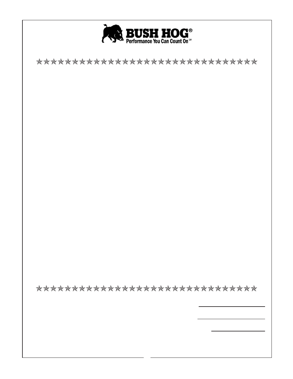 Limited warranty | Bush Hog MPG 600 User Manual | Page 4 / 12