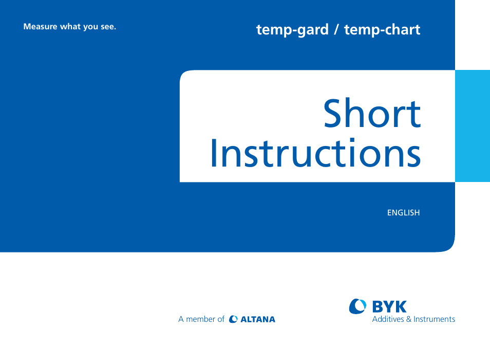ALTANA Temp-Chart Short Instructions User Manual | 12 pages