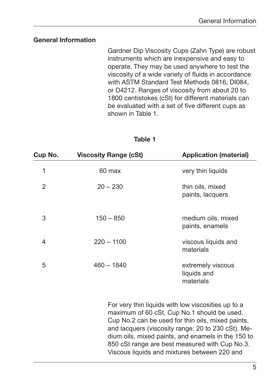 ALTANA BYK-Gardner Dip Viscosity Cups Zahn Type User Manual | Page 6 / 12