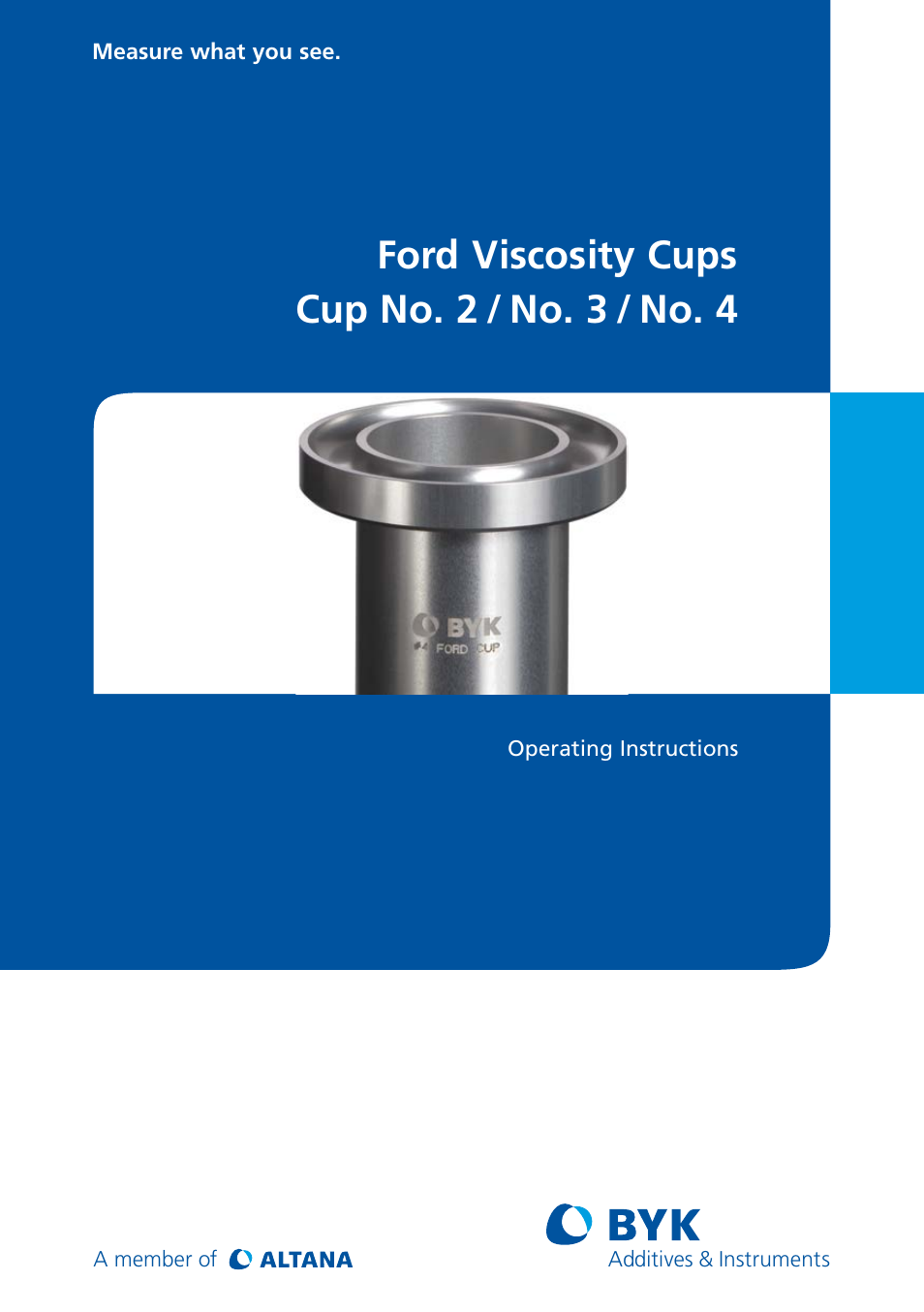 ALTANA Ford Viscosity Cups User Manual | 9 pages