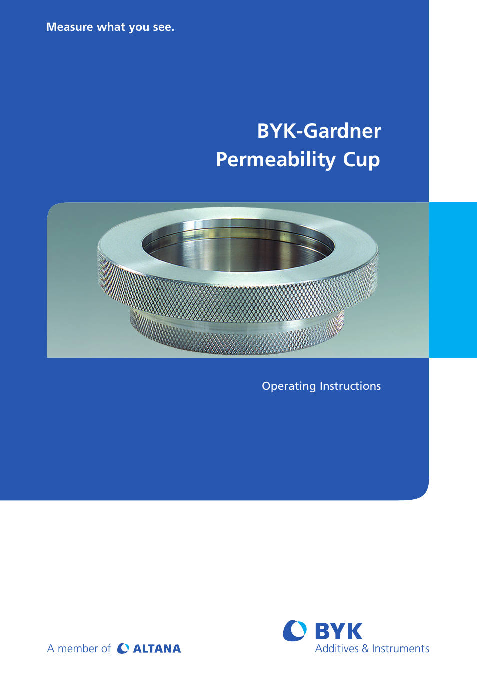ALTANA BYK-Gardner Permeability Cup User Manual | 10 pages