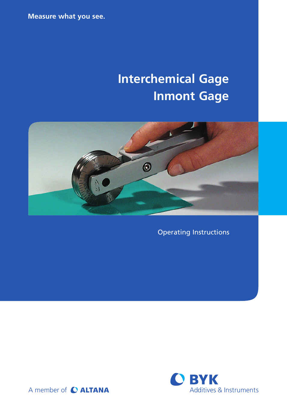 ALTANA Inmont-Gages User Manual | 10 pages