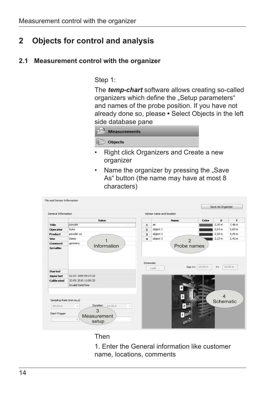 2 objects for control and analysis | ALTANA Temp-Chart User Manual | Page 15 / 44