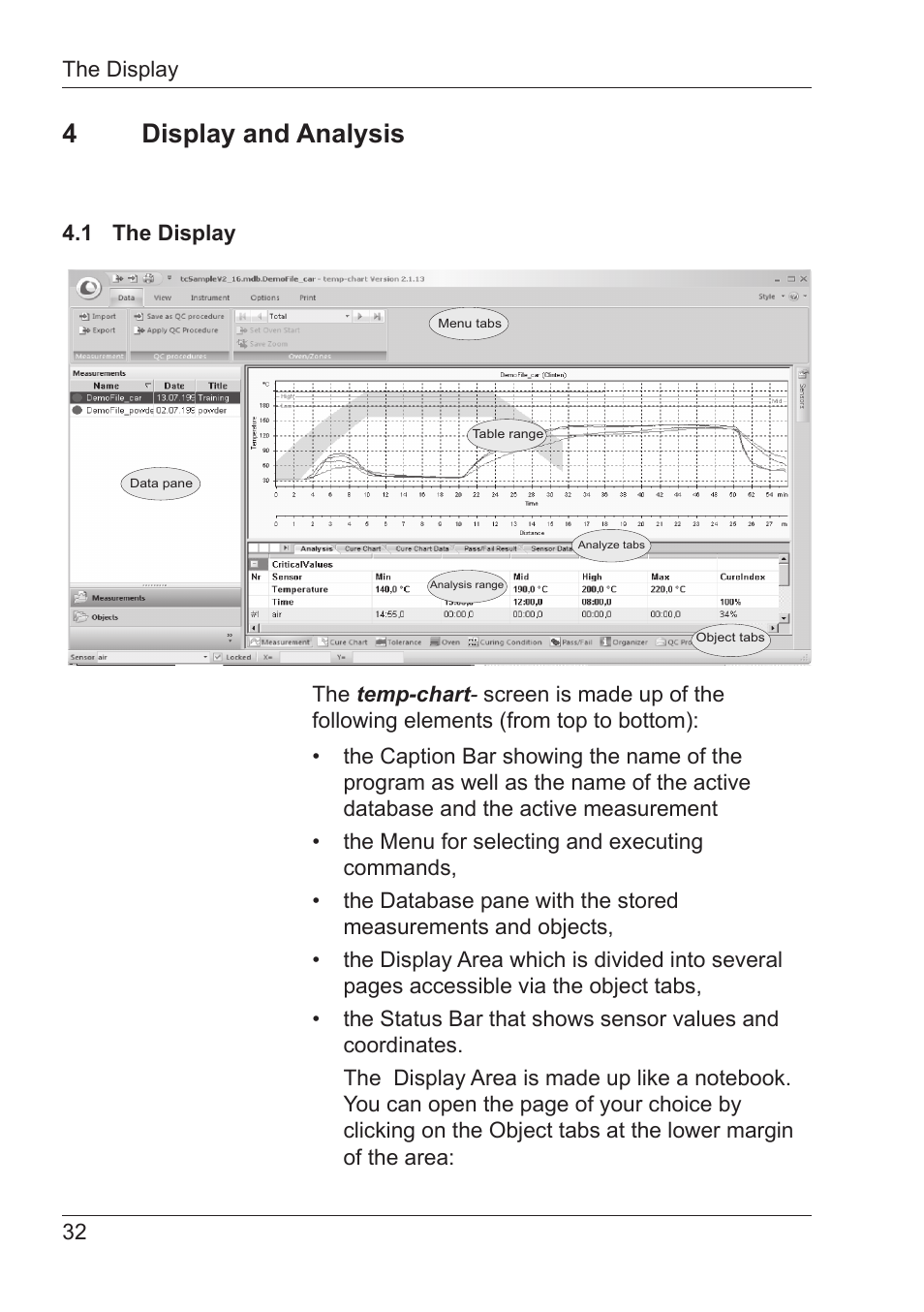 4display and analysis | ALTANA Temp-Chart User Manual | Page 33 / 44