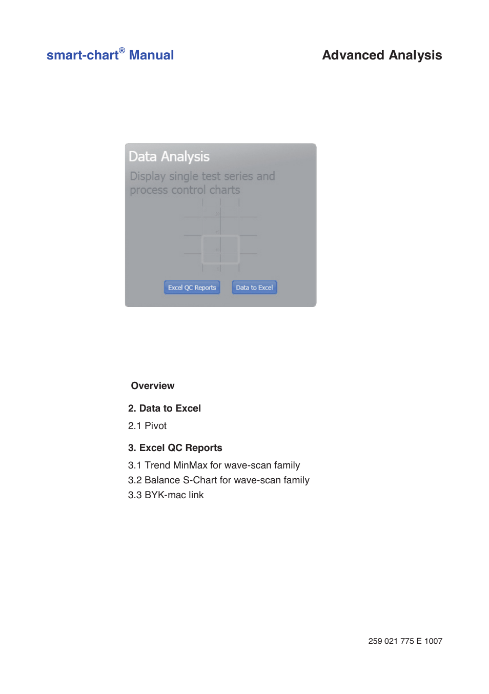 Smart-chart, Manual advanced analysis | ALTANA Smart-Chart User Manual | Page 5 / 24