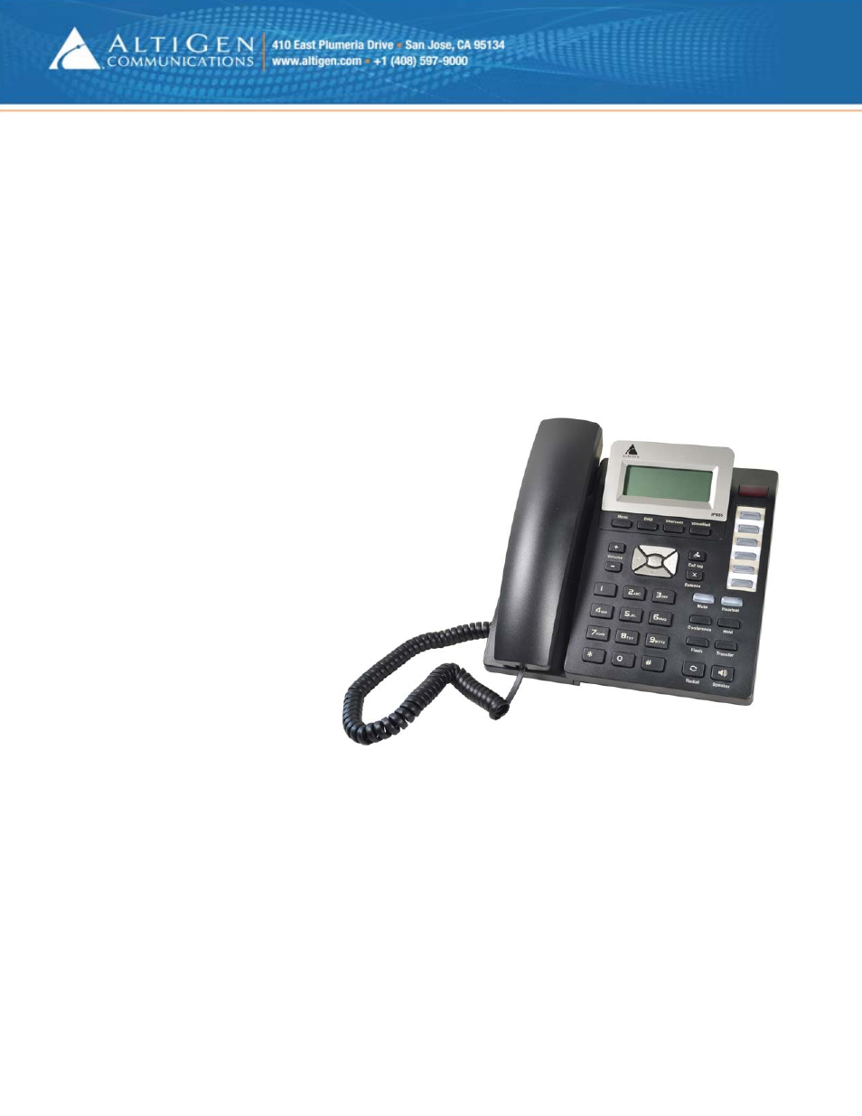 AltiGen IP 805 User Manual | 40 pages